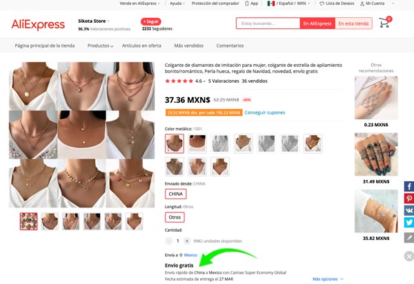 Compra en AliExpress desde México