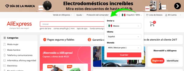 Compra en AliExpress desde México