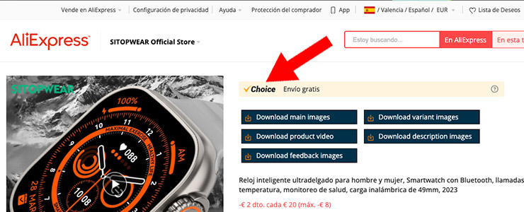 Identificar Articulos Choice